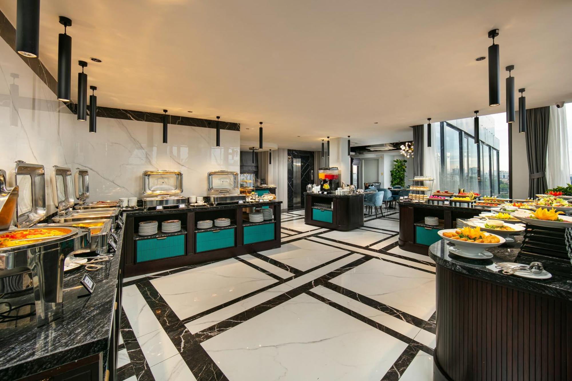 เมย์ เดอ วิลล์ ลักชัวรี โฮเทล แอนด์ สปา Hotel ฮานอย ภายนอก รูปภาพ The Club Lounge at the 36th floor